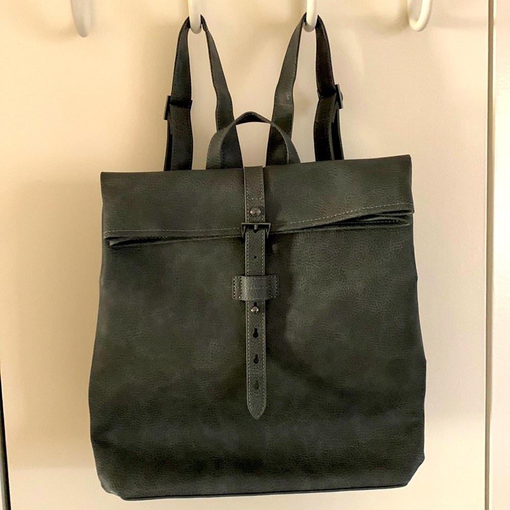 Grey Miomojo Italian made vegan leather backpack